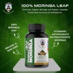 Organic Moringa Capsules | 90 Capsules | Non-GMO and Gluten Free Supplement | Complete Green Superfood | 100% Pure Leaf Powder | Energy, Metabolism and Immune Support - Image 4