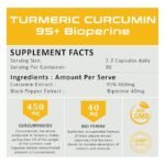Turmeric Curcumin with BioPerine 95% Curcuminoids 500mg - Black Pepper for Max Absorption, Joint Support - Tumeric Supplement, Vegan Herbal Extract, Non-GMO, 90 Capsules - Image 4