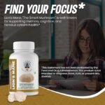 Lions Mane Supplement Capsules Mushroom Supplement - Lions Mane Powder 90 Capsules - Organic, Non-GMO, Gluten-Free - Brain Boost, Immune Support, Memory & Focus - Image 7