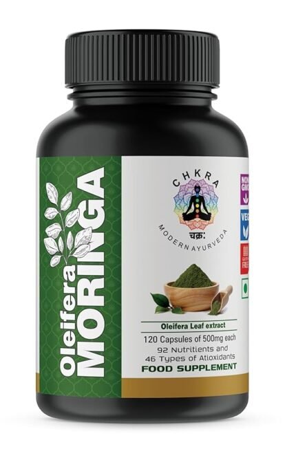 Organic Moringa Capsules | 90 Capsules | Non-GMO and Gluten Free Supplement | Complete Green Superfood | 100% Pure Leaf Powder | Energy, Metabolism and Immune Support