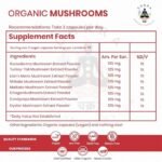 Mushroom Supplement 8 Mushroom Complex - 90 Capsules - Lions Mane, Turkey Tail, Cordyceps, Ganoderma(Reishi), Shitake, Maitake, Chaga, Oyster Mushroom Powder Extract- Immune Support, Brain Boost - Image 5