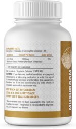 Lions Mane Supplement Capsules Mushroom Supplement - Lions Mane Powder 90 Capsules - Organic, Non-GMO, Gluten-Free - Brain Boost, Immune Support, Memory & Focus - Image 2